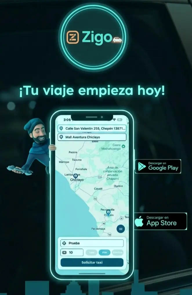 Conductor de Zigo listo para iniciar viajes