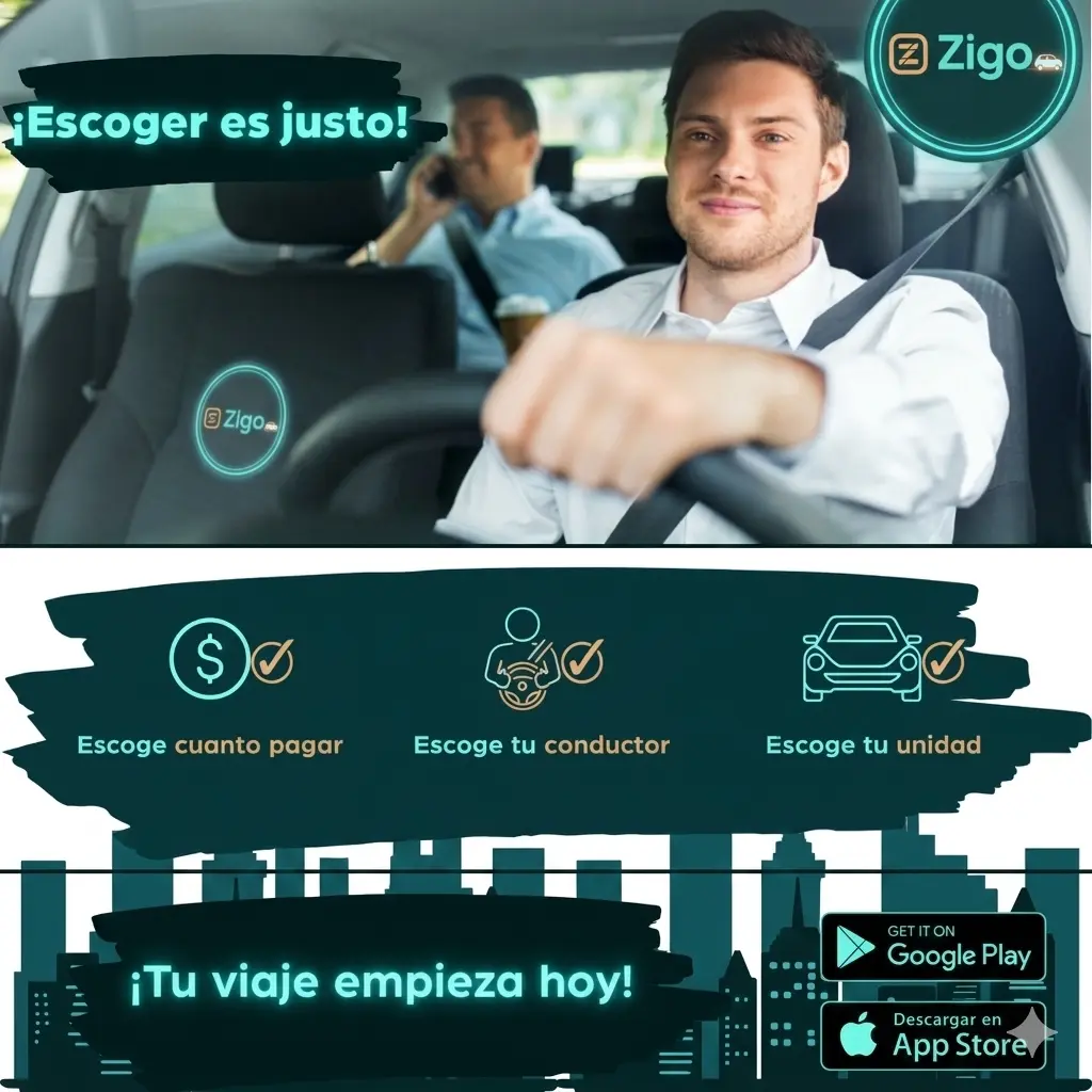 Conductor y auto representando la experiencia Zigo