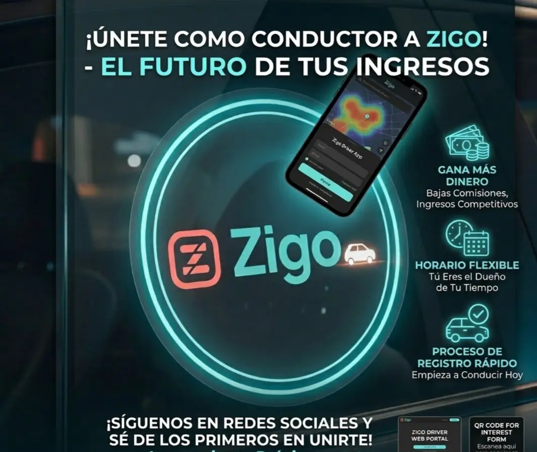 Conductor de Zigo listo para iniciar viajes